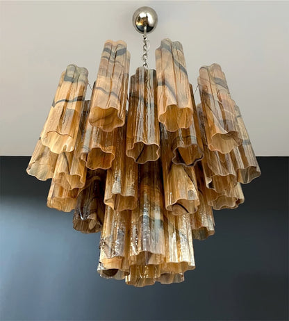 Murano lysekrone | Tuber | 36 glas | Rav alabaster