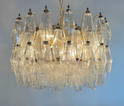 Murano chandelier | Poliedri | 107 glass | Clear