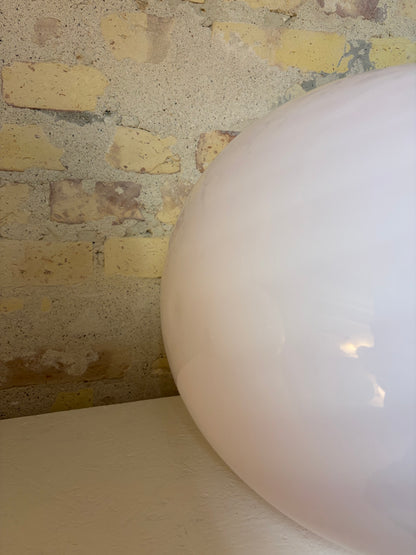 Oval lyserød candy Murano pendel, 40 cm - 2. sortering
