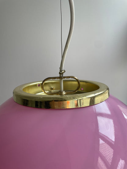 Bubblegum Murano pendel i klassisk swirl, 40 cm