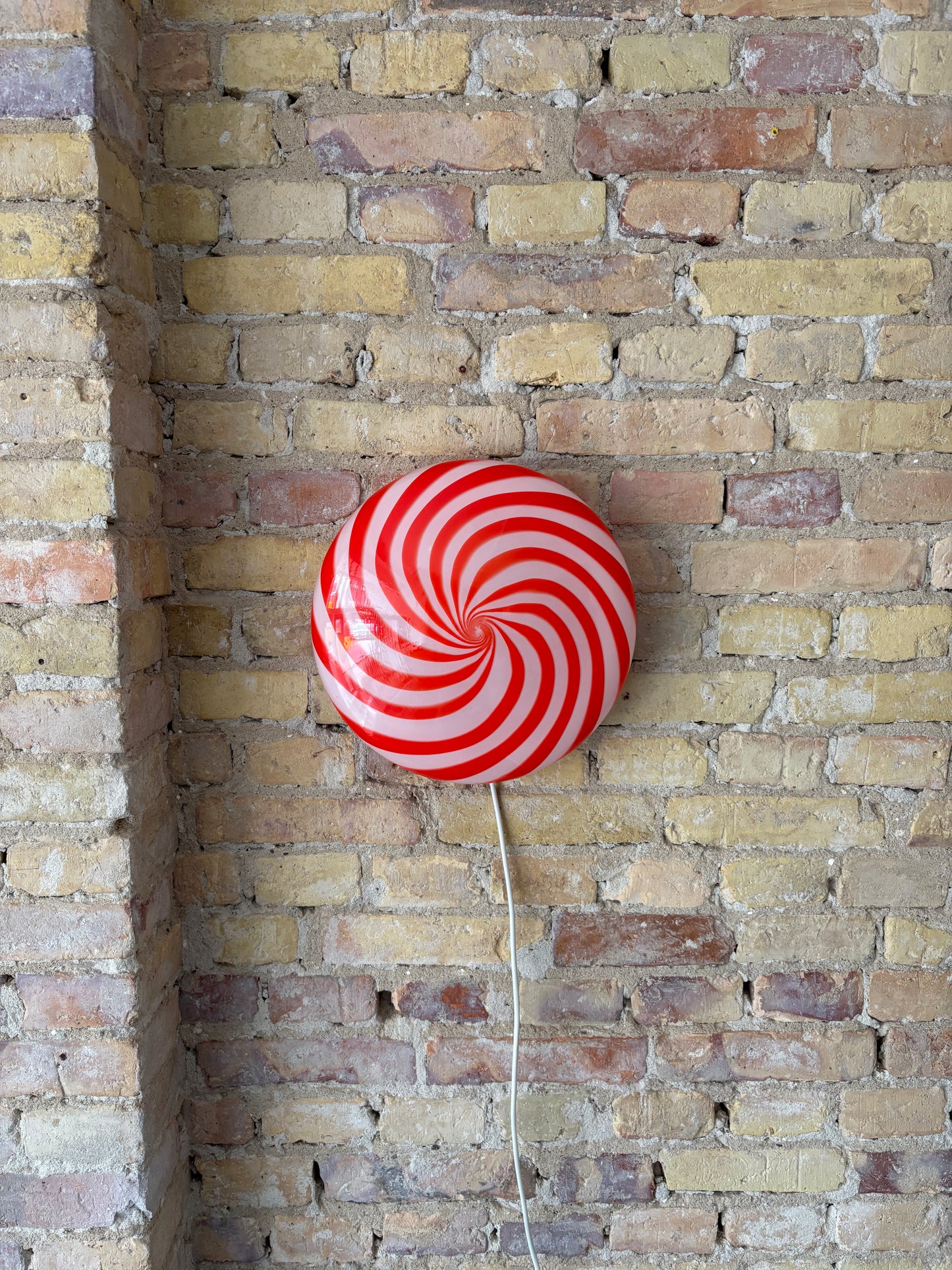 Rød swirl Murano plafond, 30 cm