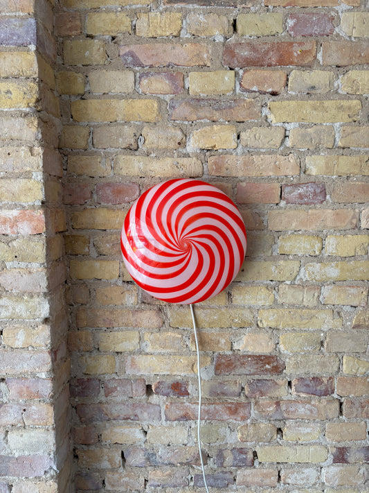 Rød swirl Murano plafond, 30 cm