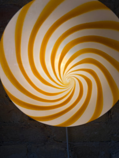 Yellow Solero Murano ceiling light, 30 cm