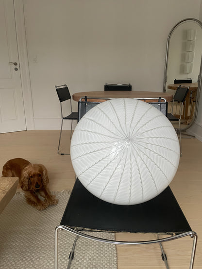 Hvid vintage Murano peacock pendel, 42 cm