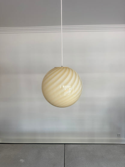 Gul candy Murano pendel, 30 cm