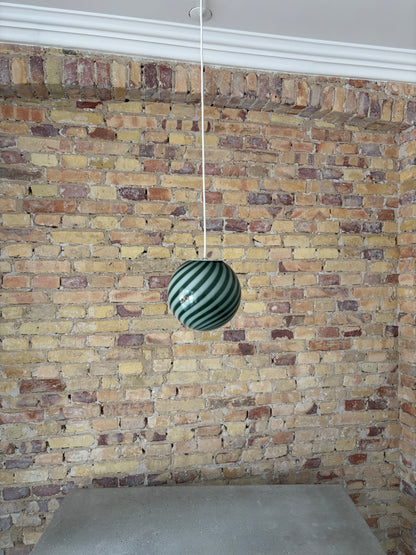 Mørkegrøn Murano pendel, 20 cm