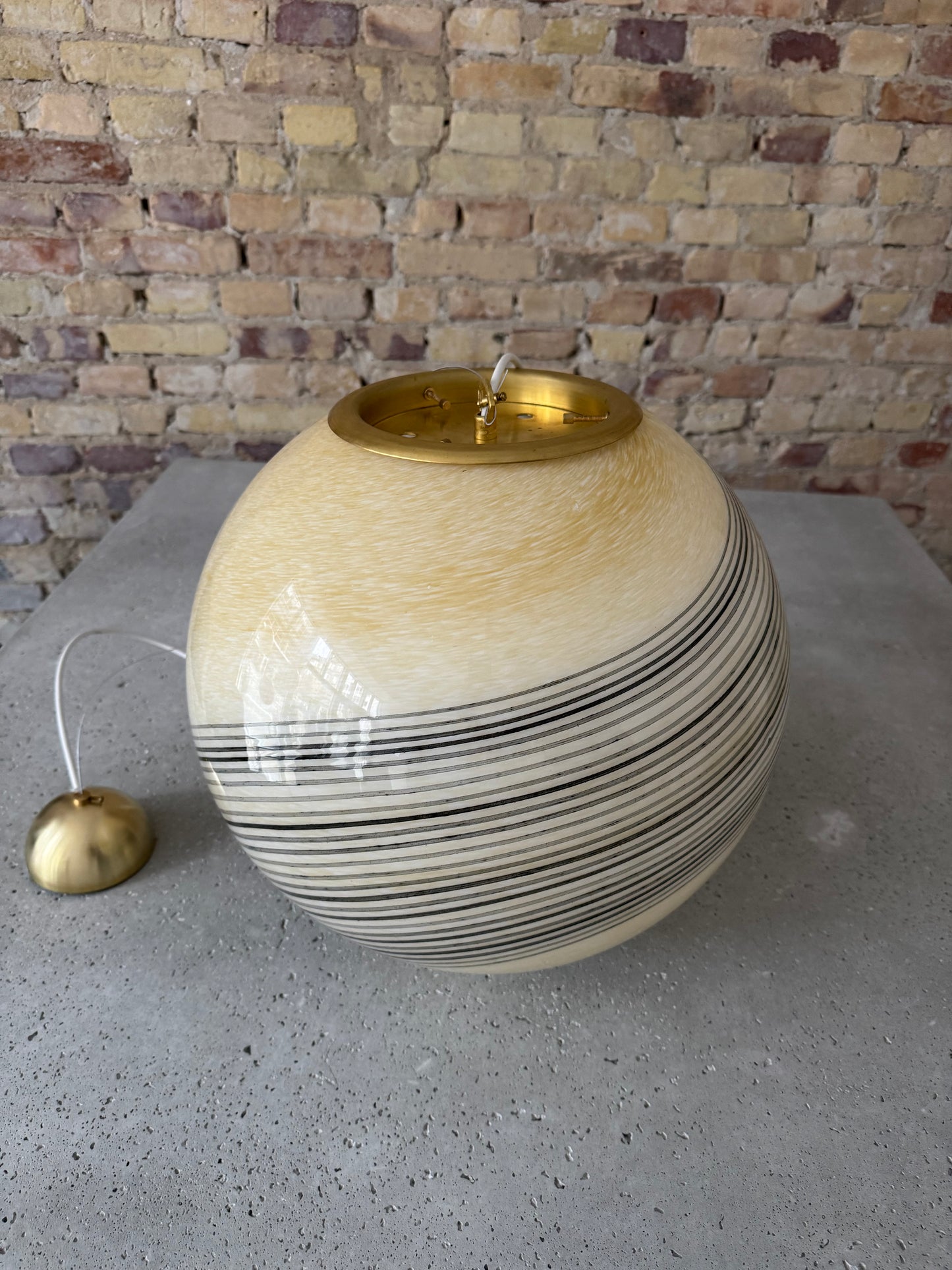 Stor creme Murano loftlampe, 40 cm
