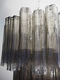 Murano Chandelier | Tuber | 48 Glass Pieces | Smoke-colored Glass