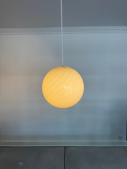 Gul candy Murano pendel, 30 cm