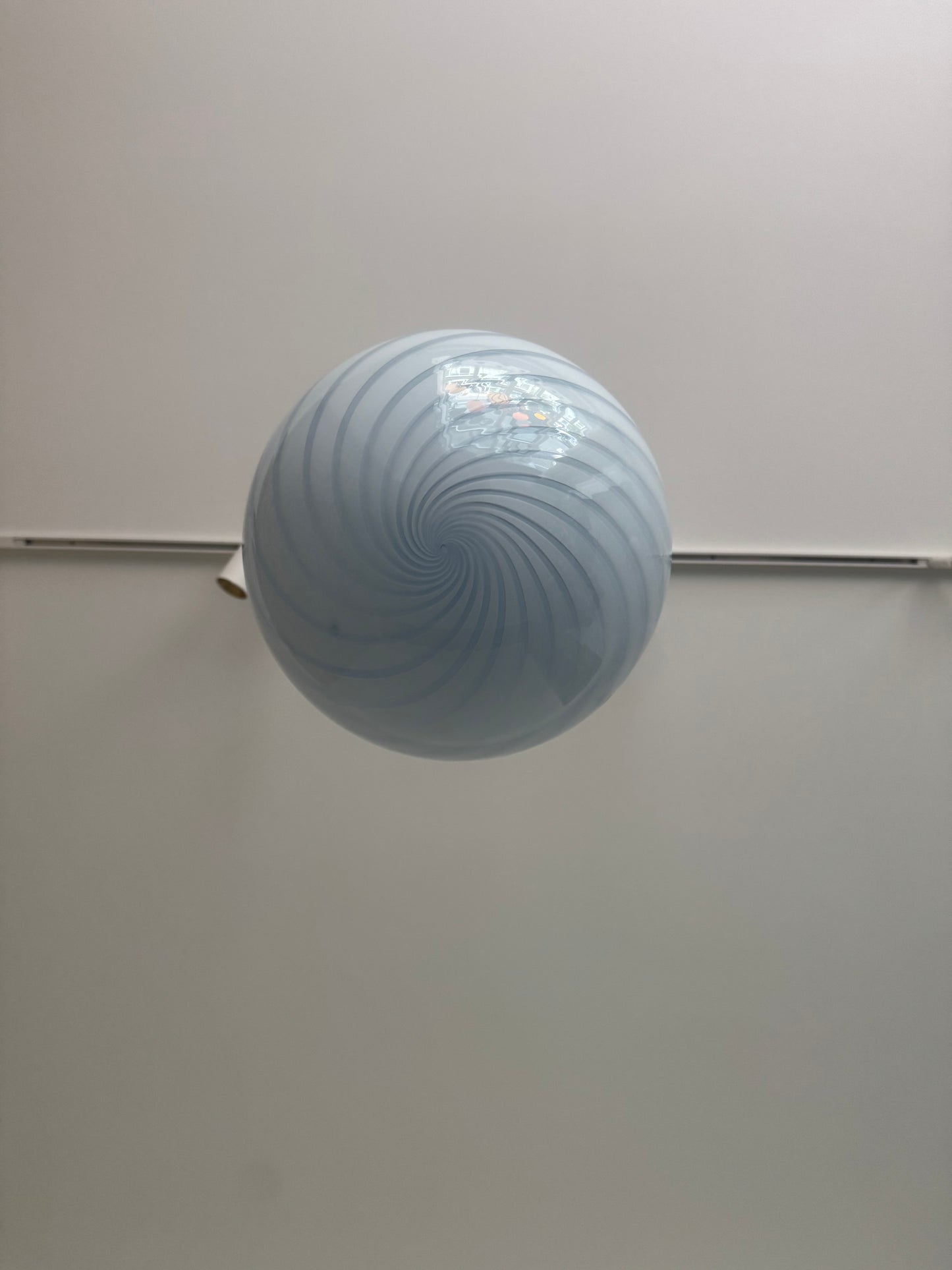 Lyseblå Murano pendel, 30 cm