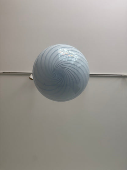 Lyseblå Murano pendel, 30 cm