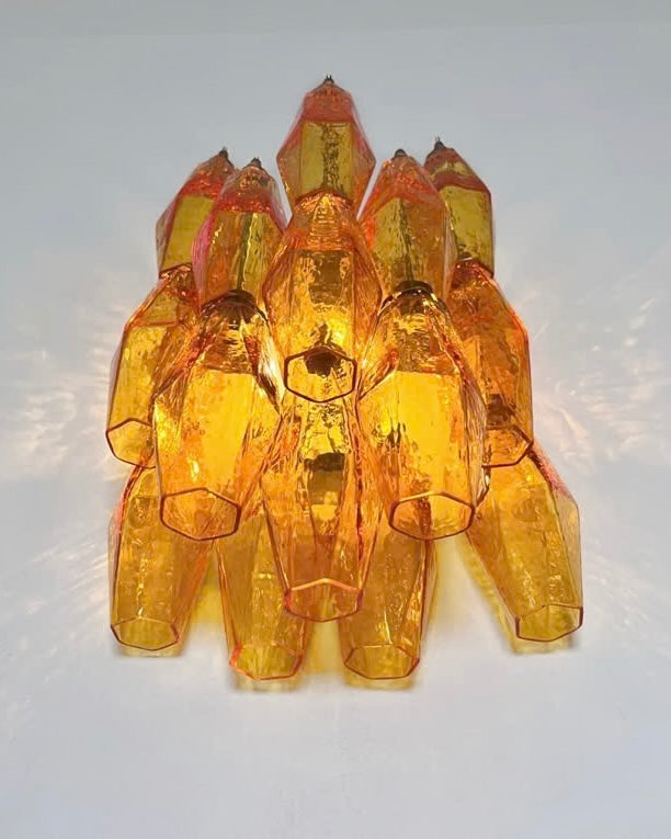 Murano wall lamp | Poliedri | Amber