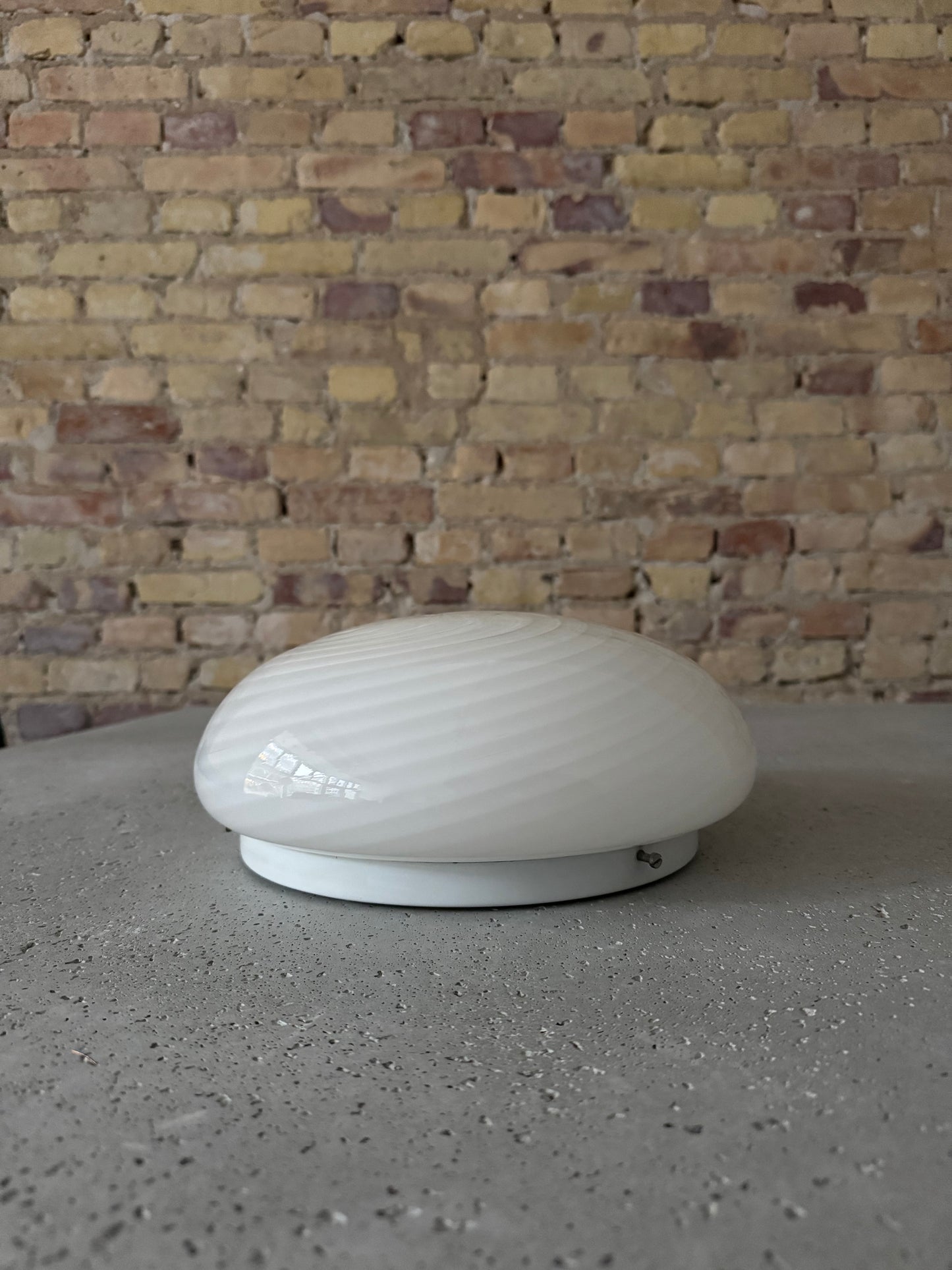 Classic white vintage Murano flush mount, 30 cm