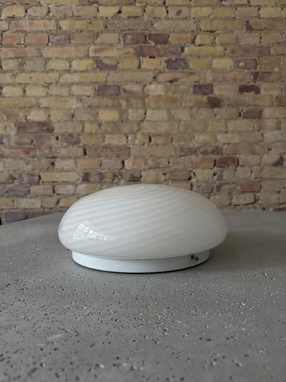 Classic white vintage Murano flush mount, 30 cm