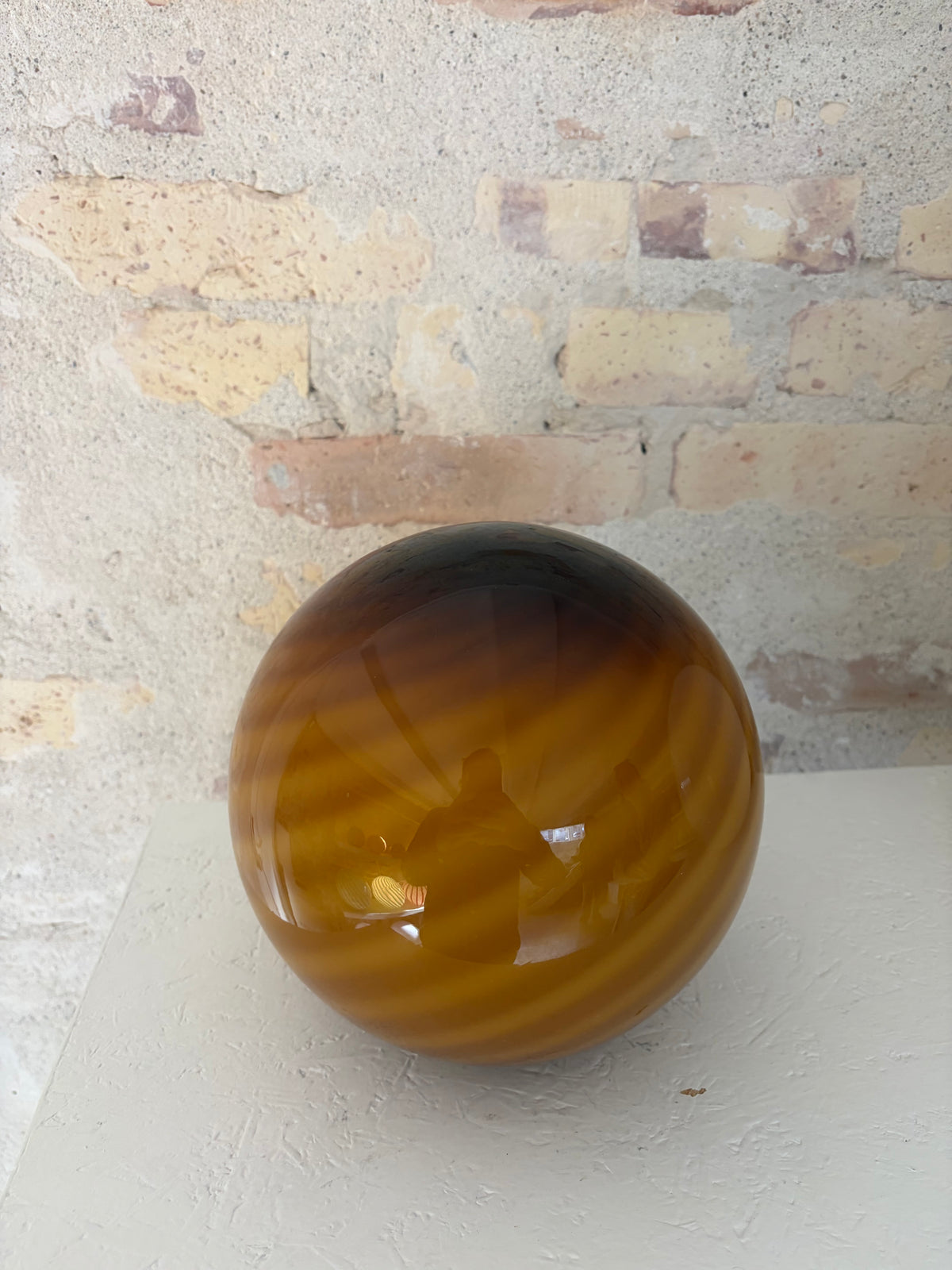 Rav/mørkegul Murano pendel, 20 cm - 2. sortering