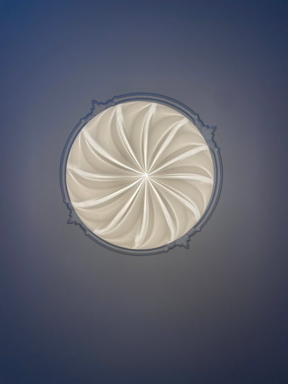 White Murano peacock ceiling lamp, 40 cm