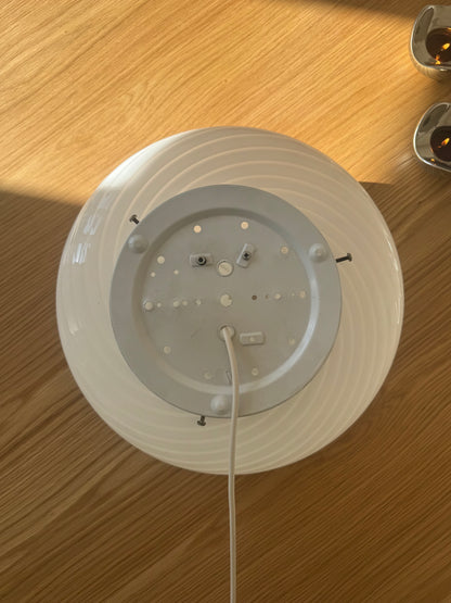 Murano plafond i hvid klassisk swirl, 37 cm