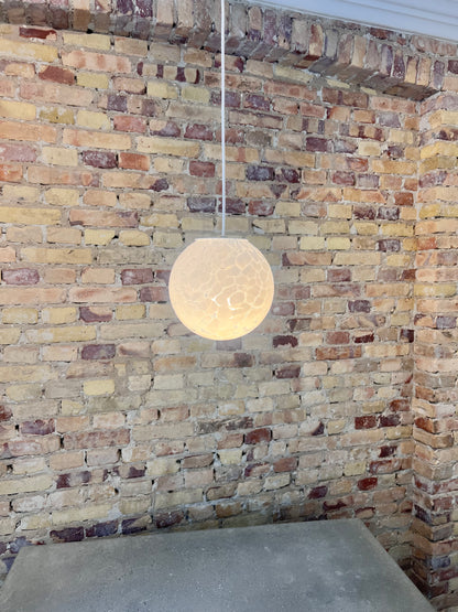 White 'Moon' Murano pendant lamp, 20 cm