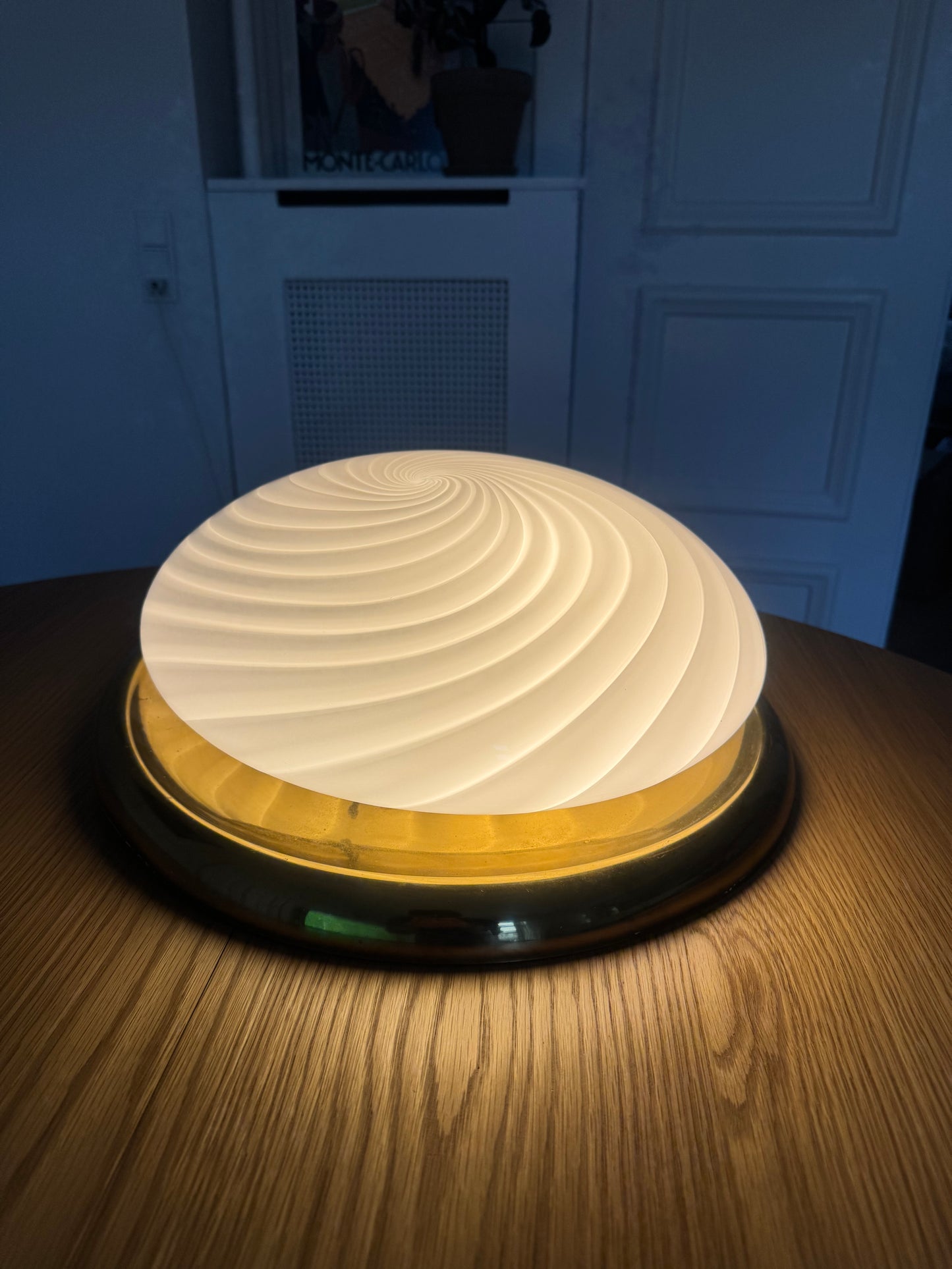 White vintage Murano ceiling lamp, 36 cm