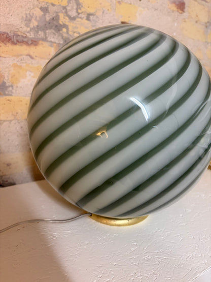 Mørkegrøn Murano swirl pendel, 30 cm - 2. sortering