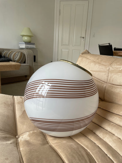 Vintage Murano pendant with brown swirl, 40 cm