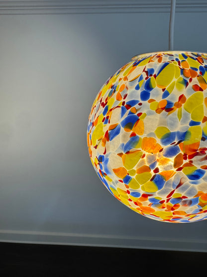 Klassisk murrina konfetti Murano pendel, 20 cm