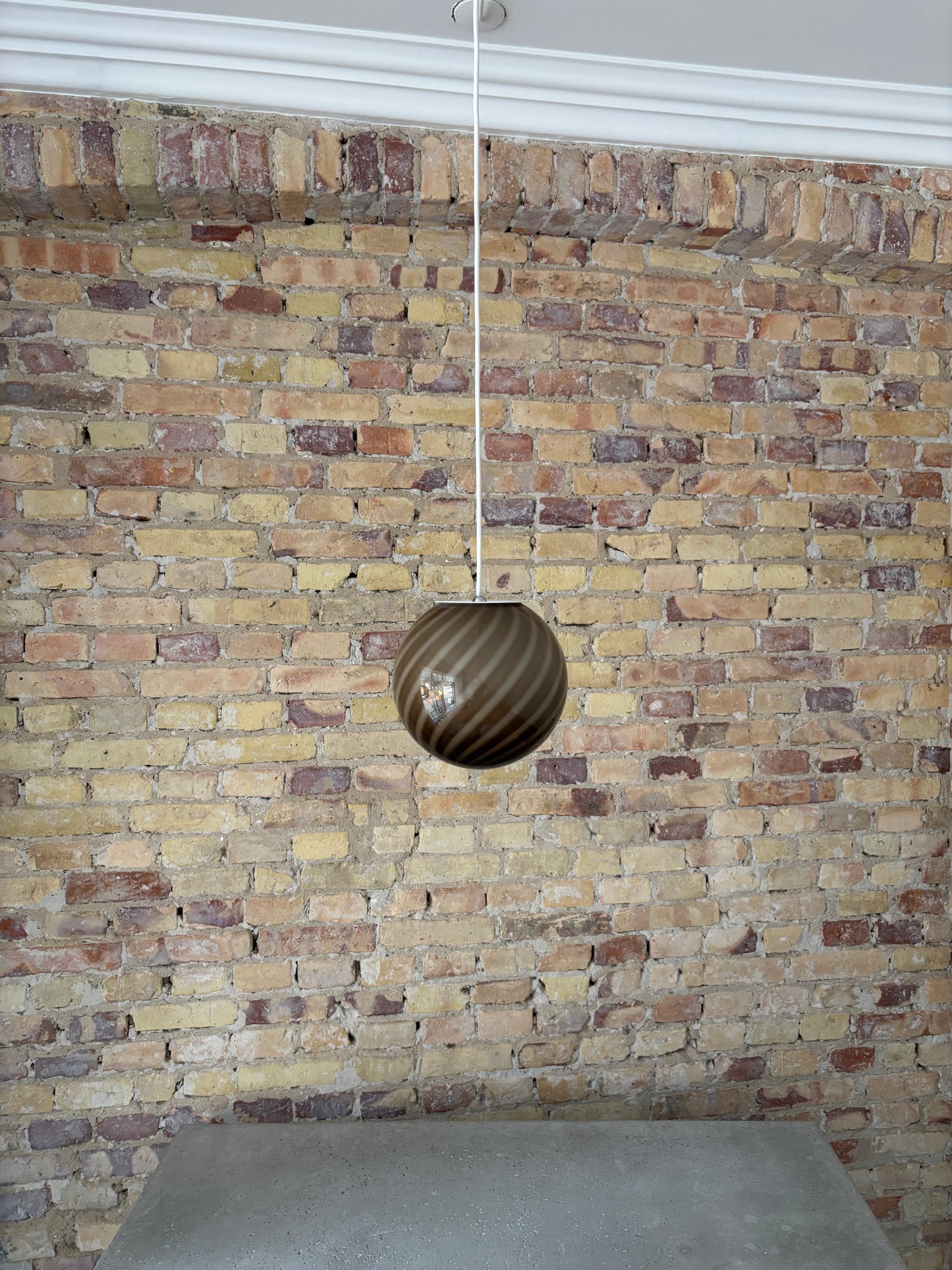 Brun Murano pendel, 20 cm