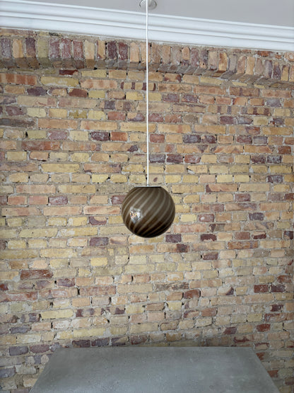 Brun Murano pendel, 20 cm