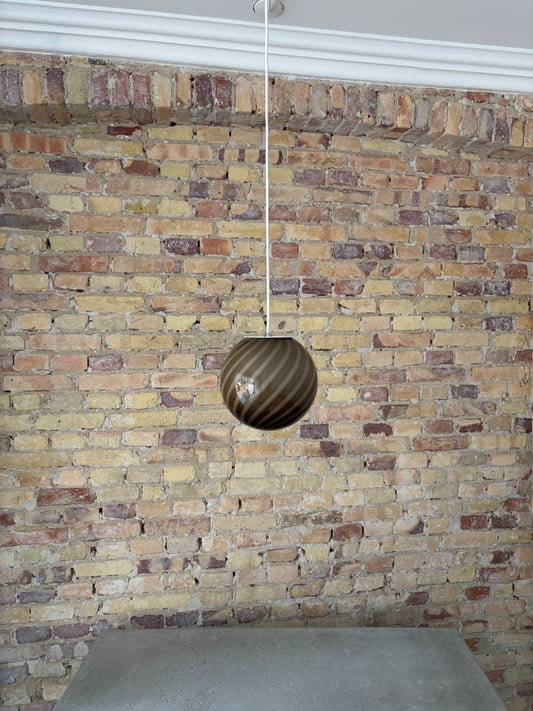 Brun Murano pendel, 20 cm