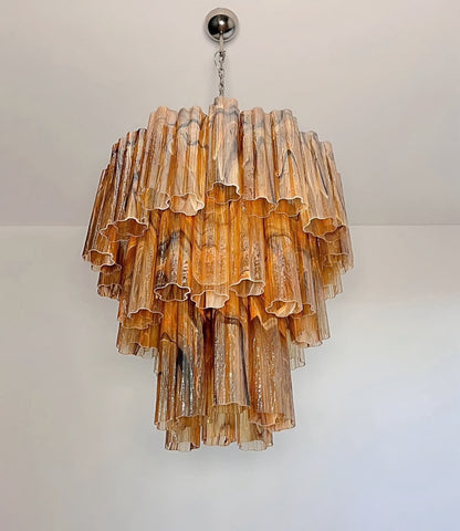Murano Chandelier | Tuber | 48 glasses | Amber Alabaster
