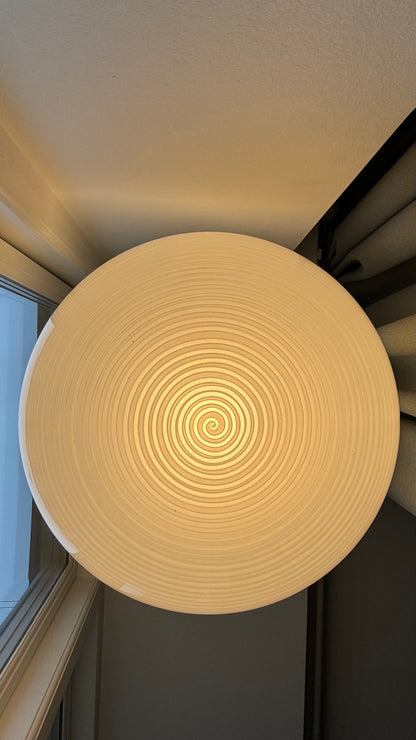 Murano oval pendant with horizontal swirl, 45 cm