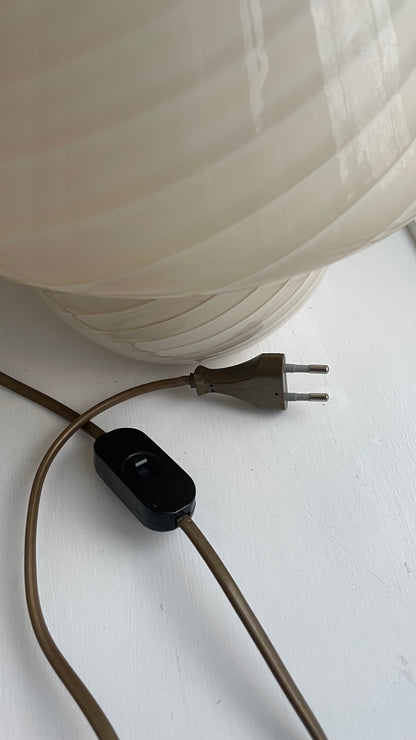 Murano mushroom with cream swirl, 26 cm