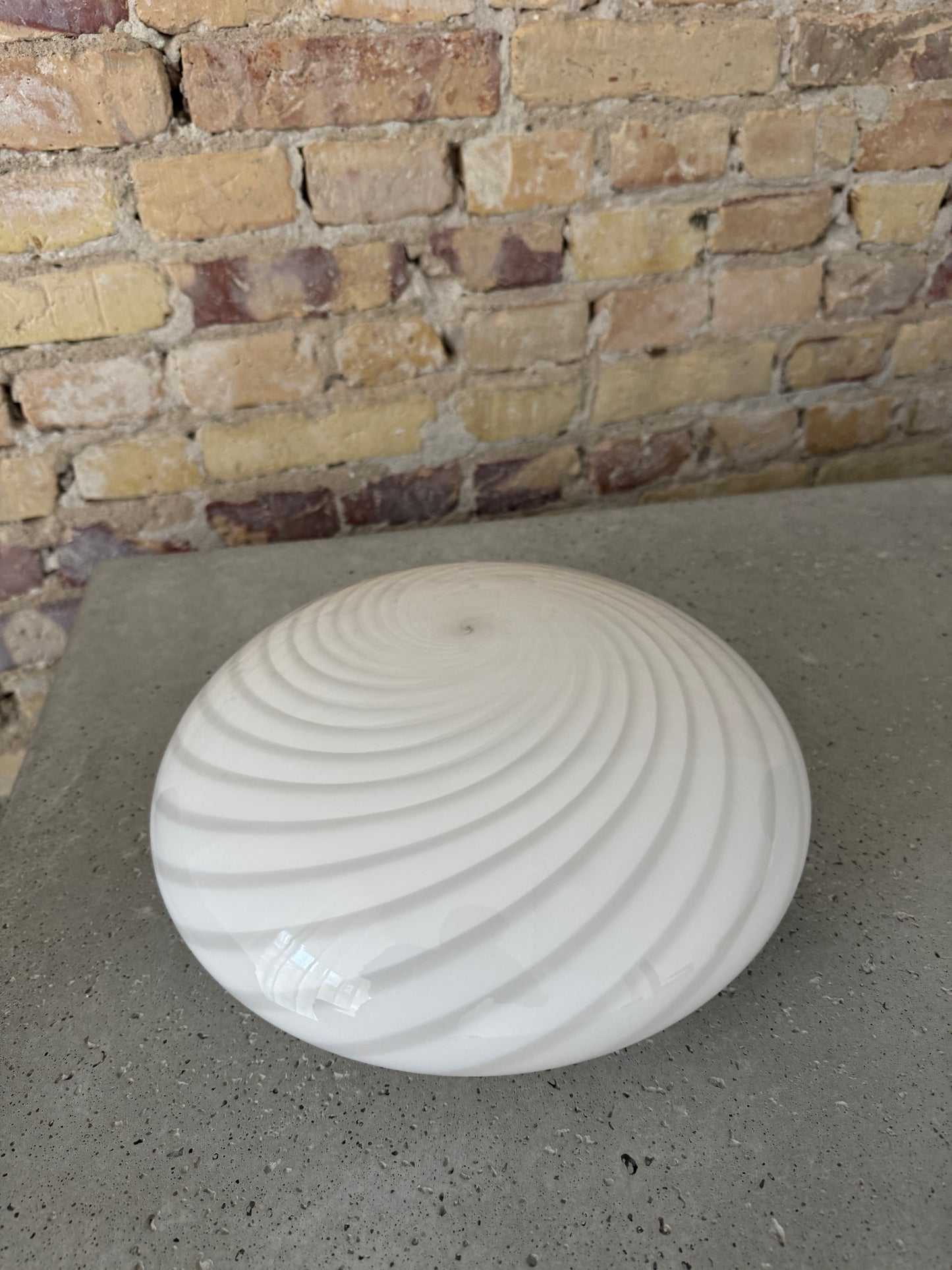 Hvid vintage Murano plafond lampe, 30 cm