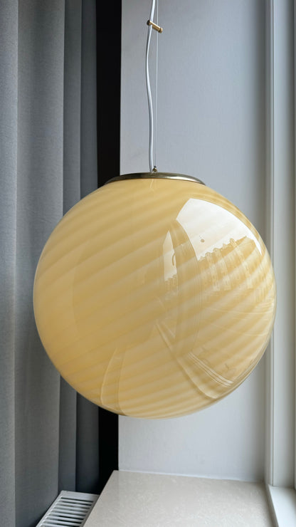 Murano yellow round pendant, 40 cm