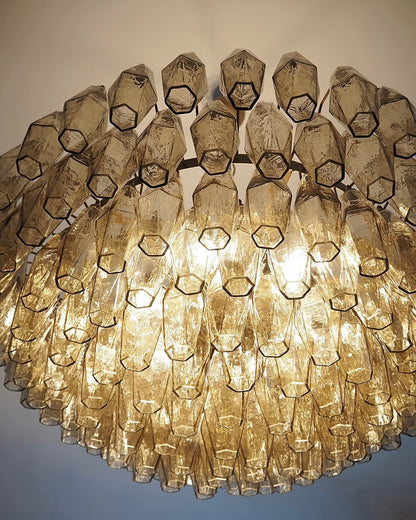 Murano chandelier | Poliedri | 185 glasses | Smoked