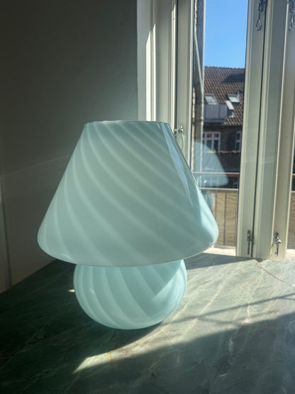 Giant light blue Murano mushroom, 40 cm
