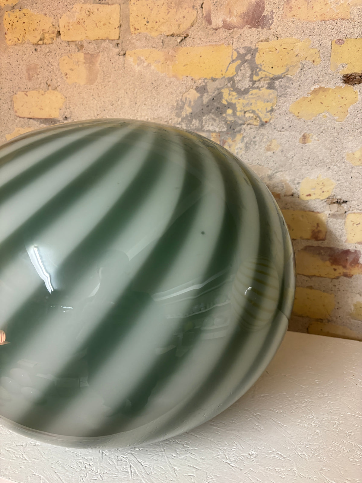 Dark green oval Murano pendant light, 40 cm