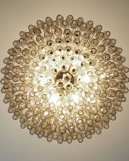 Murano chandelier | Poliedri | 185 glasses | Smoked