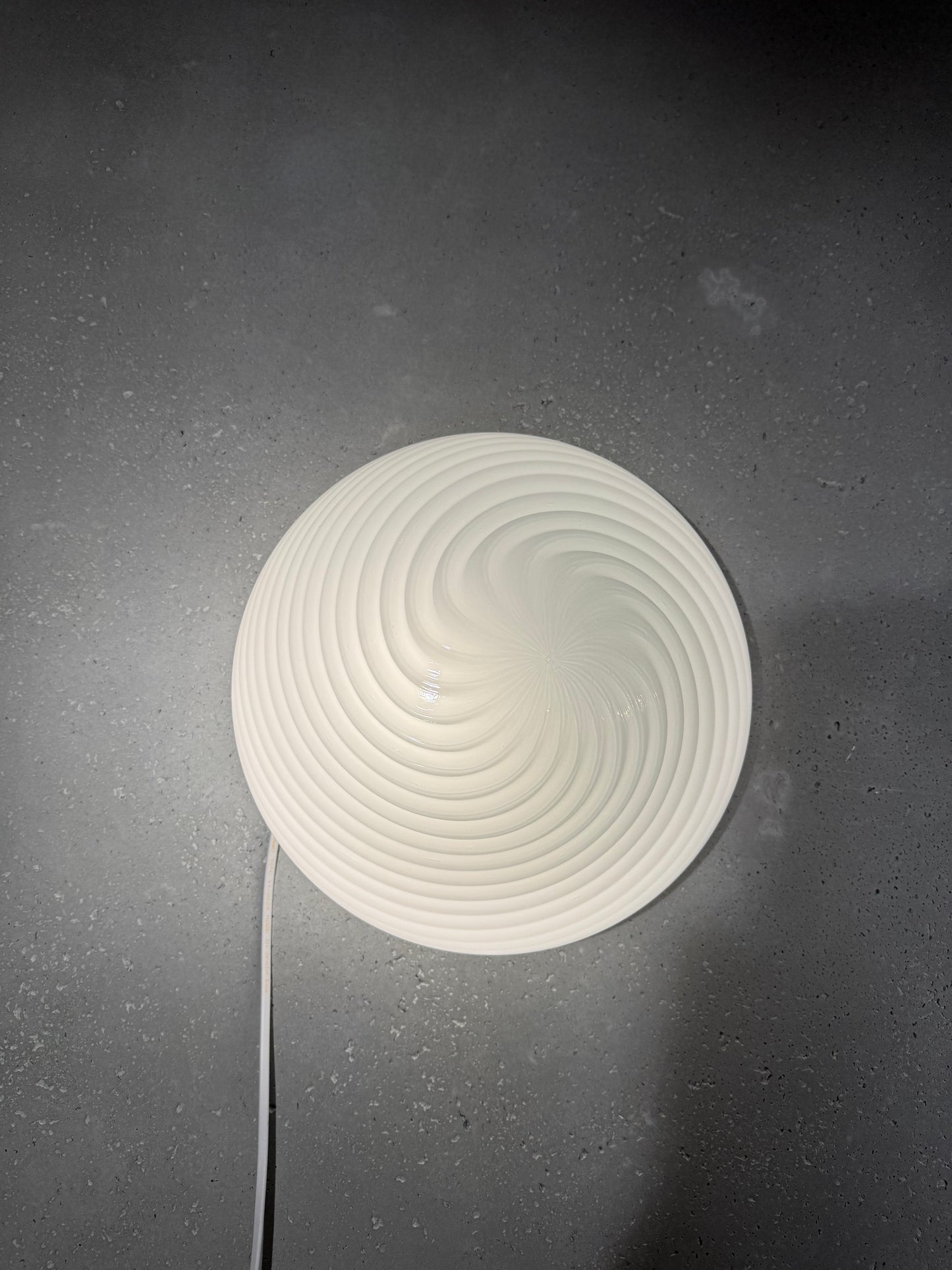 Classic white vintage Murano flush mount, 30 cm