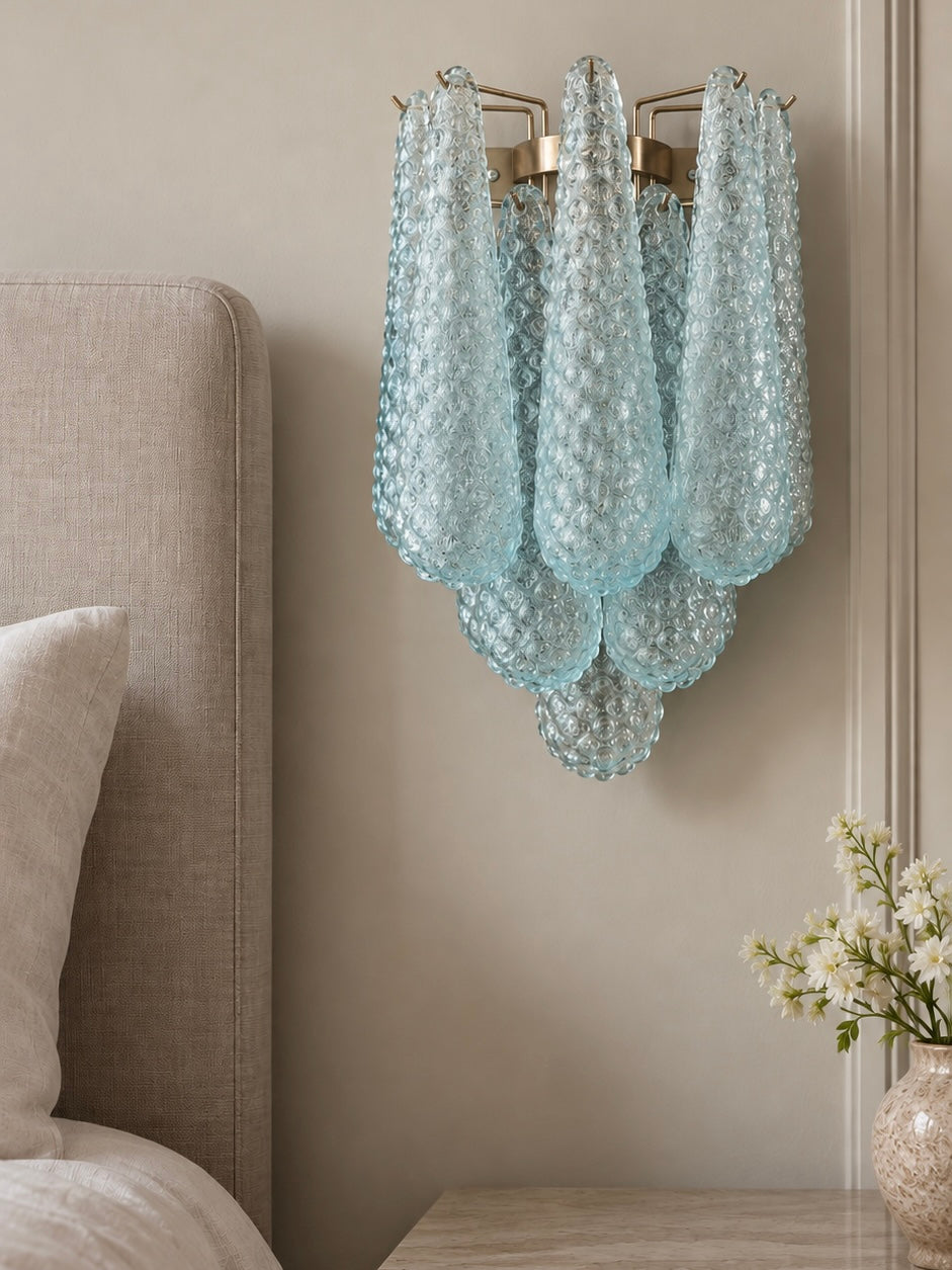 Murano wall lamp | Drops | Blue