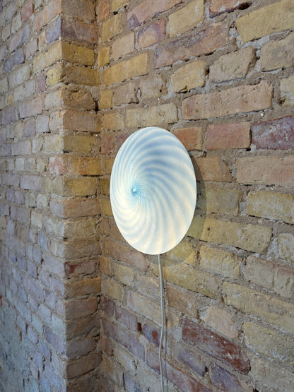 Blå Murano plafond, 30 cm