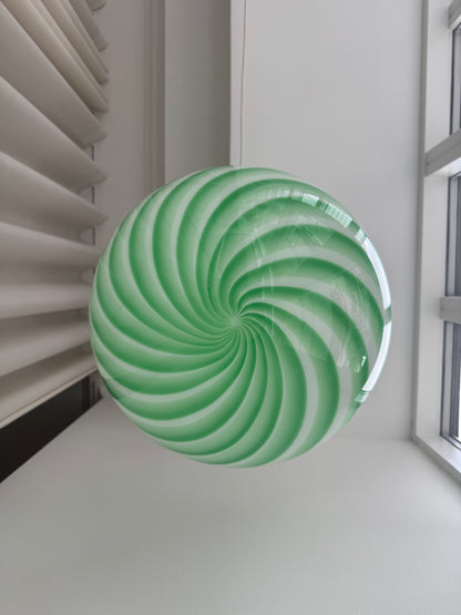 Green Murano candy ceiling lamp, 40 cm