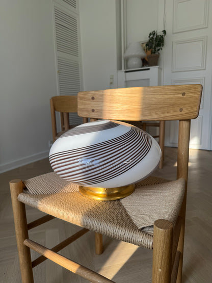 Vintage 'tivoli' Murano ceiling with brown swirl, 35 cm