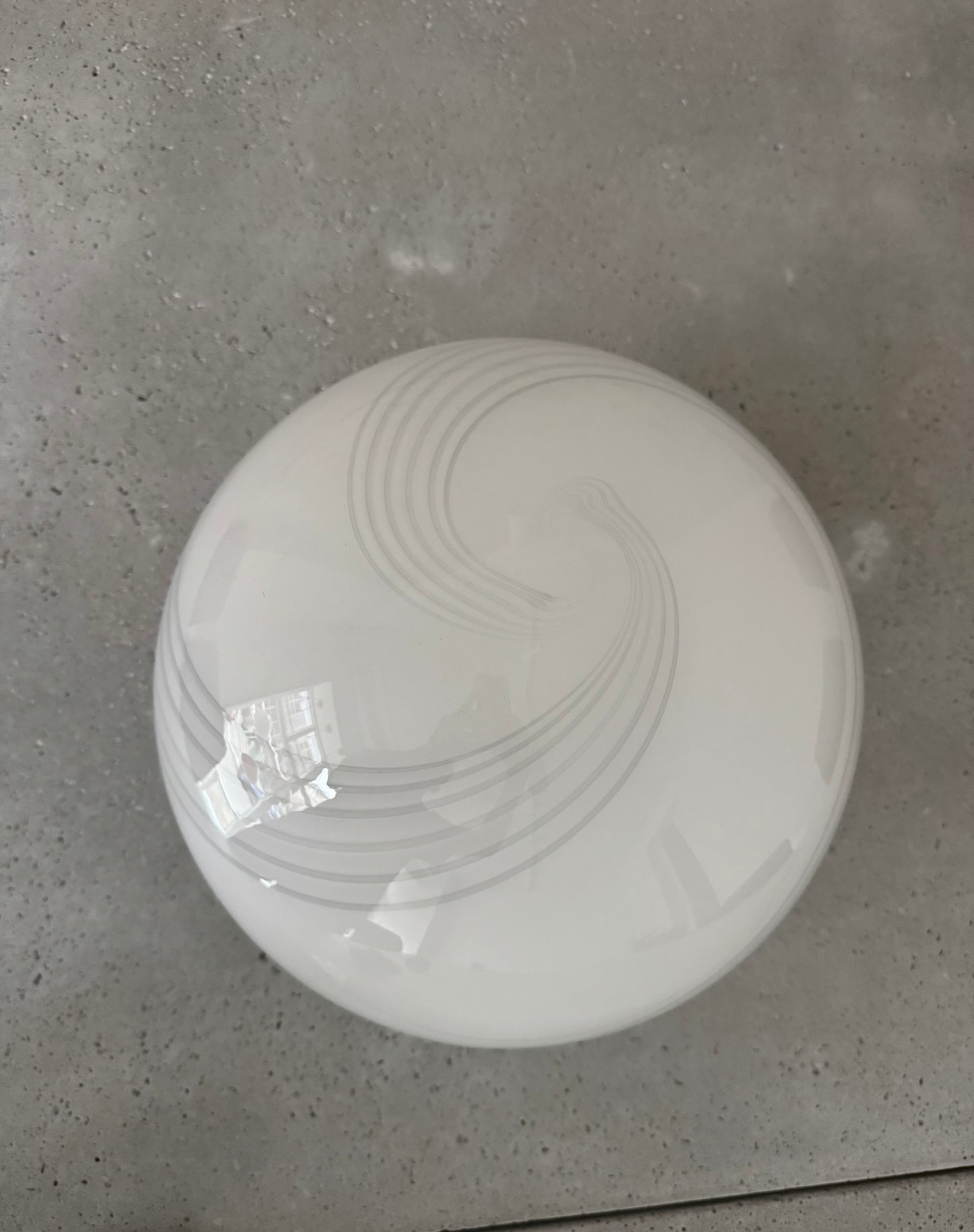 Vintage Murano pendel i grålig farve, 35 cm