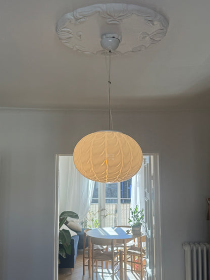 White Murano peacock ceiling lamp, 35 cm