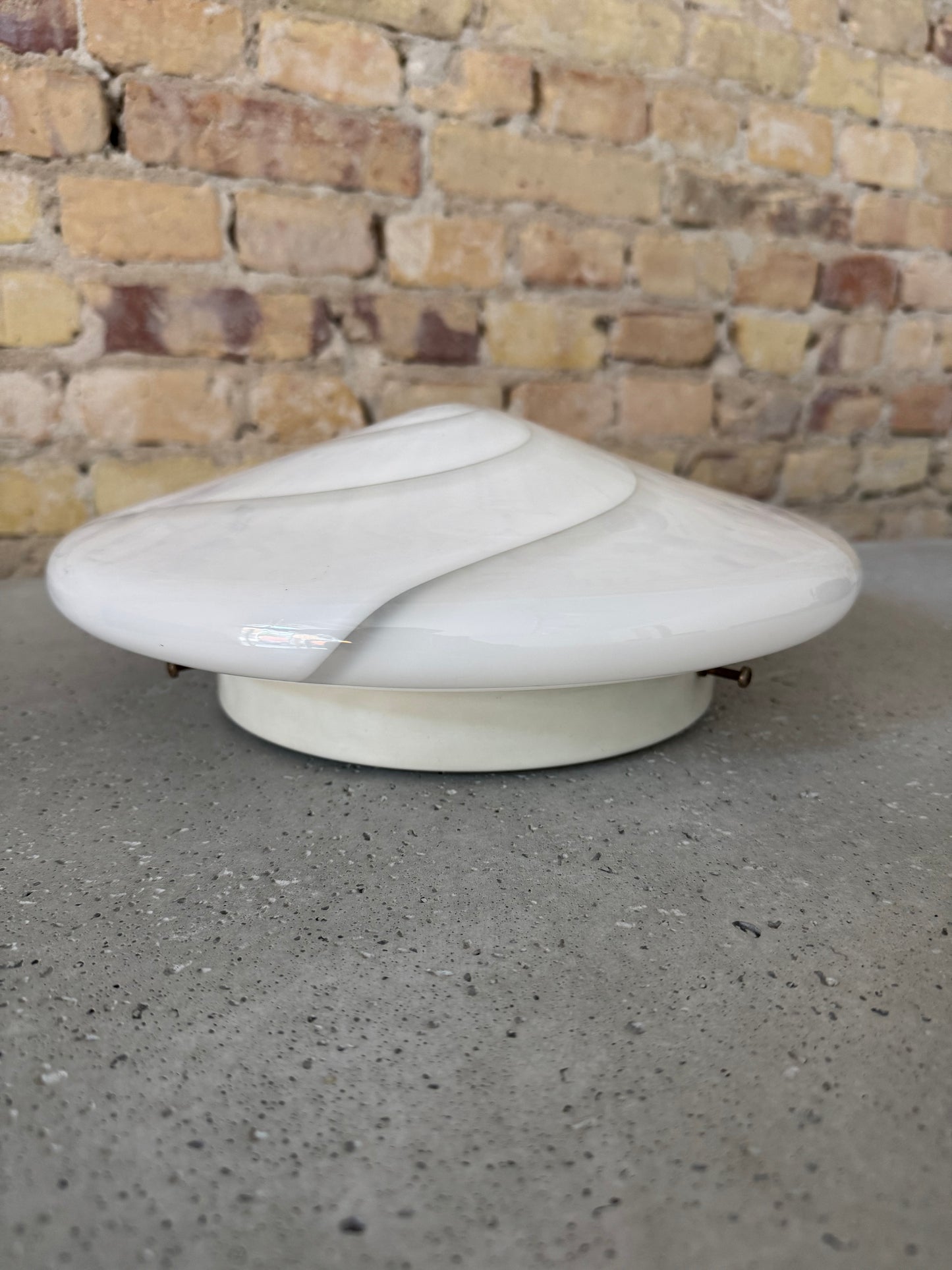 Hvid vintage Murano plafond lampe, 30 cm