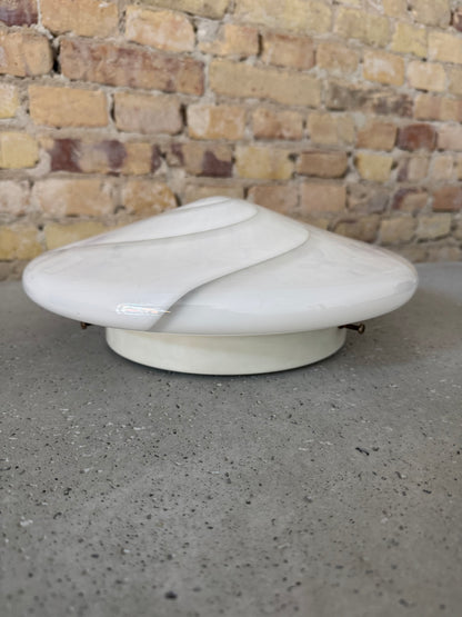 Hvid vintage Murano plafond lampe, 30 cm