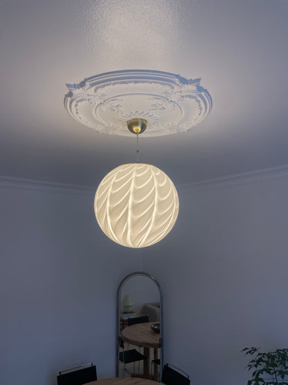 White Murano peacock ceiling lamp, 40 cm