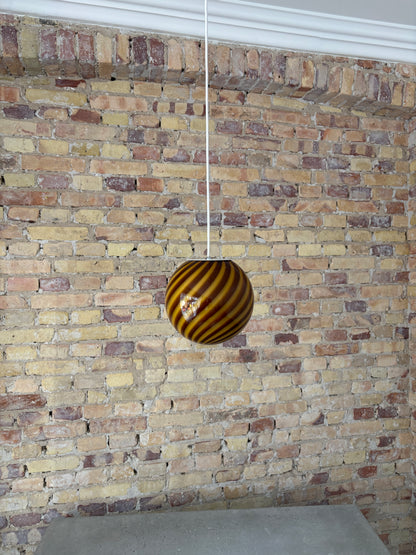 Amber/dark yellow Murano pendant light, 20 cm