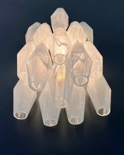 Murano wall lamp | Poliedri | White alabaster